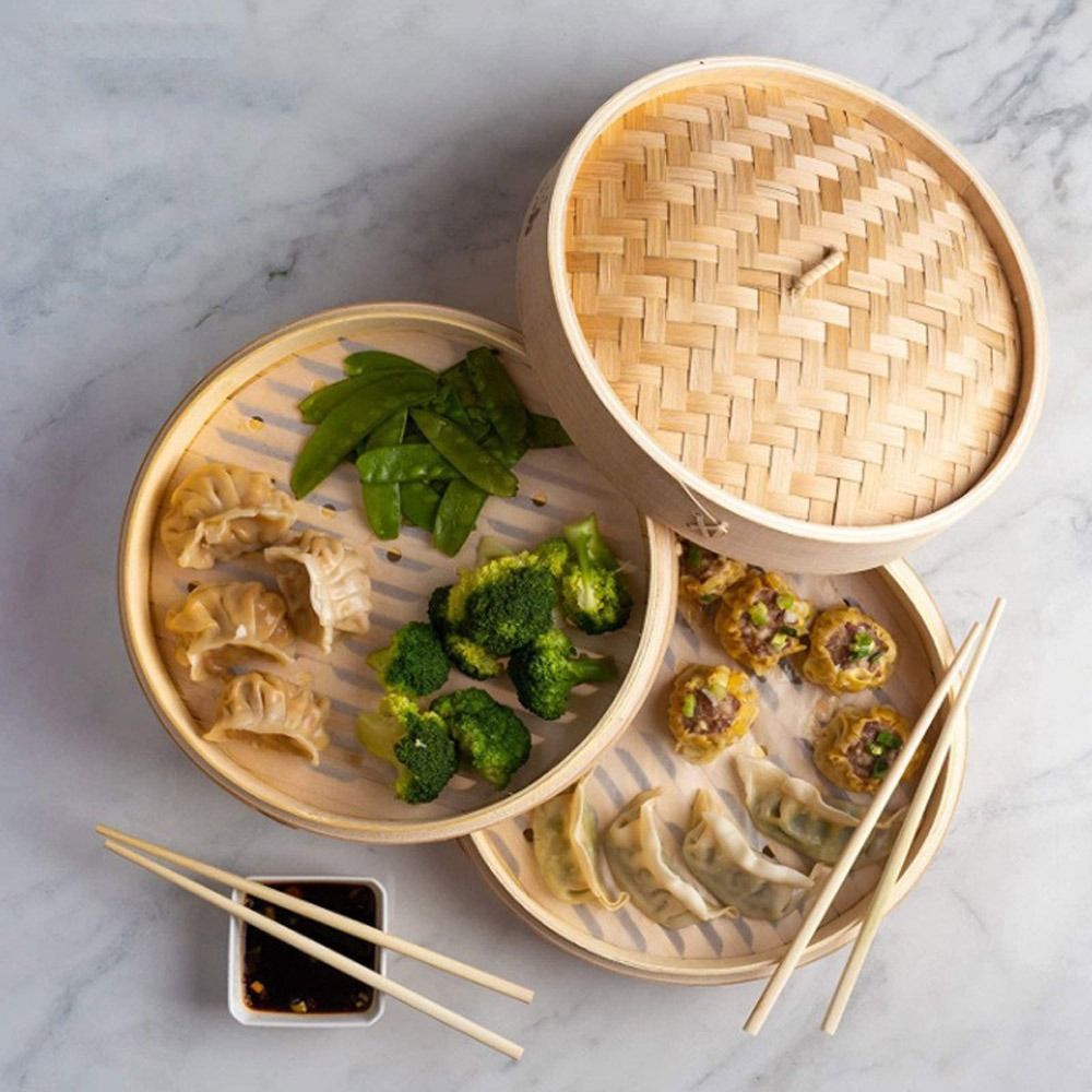 Chinese Steamer Bamboo Steamer - đánh giá và giá Bao Steamer Bamboo