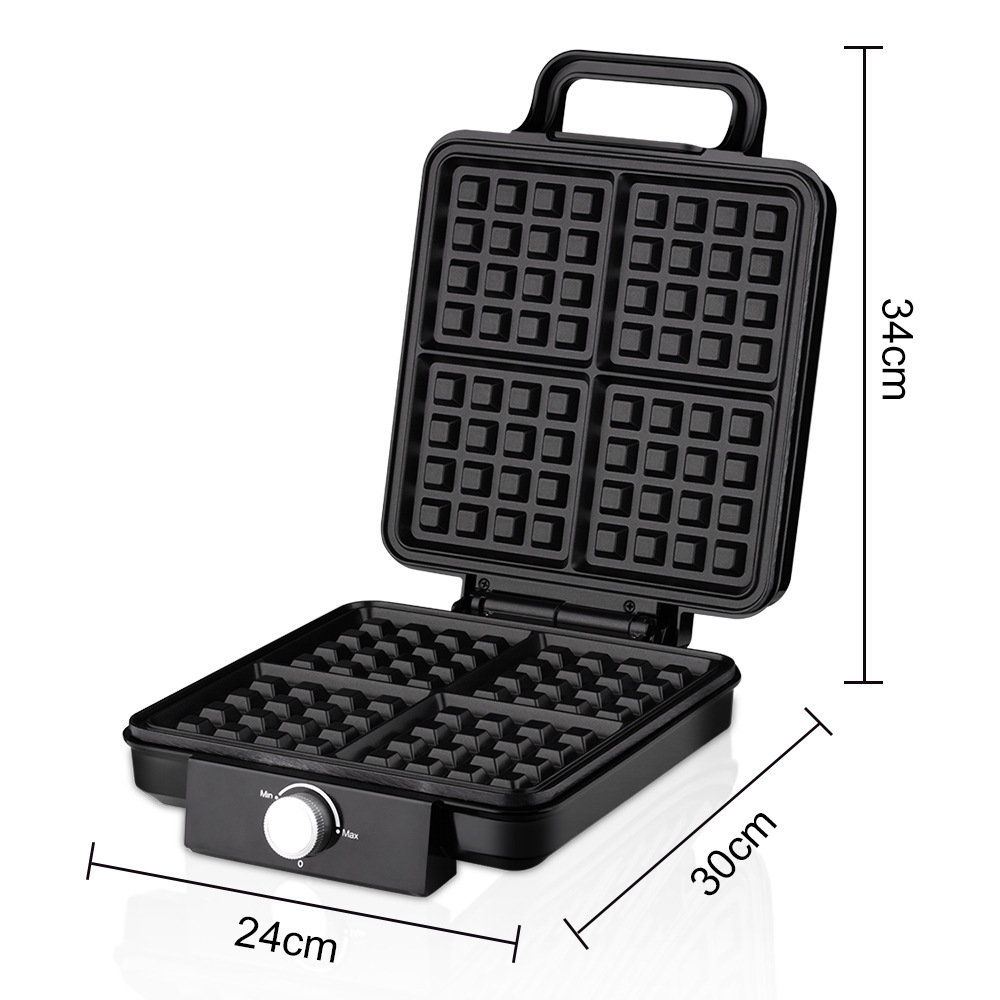 4-Slice Belgian Waffle Maker 1 - đánh giá và giá Egg Waffle Pan